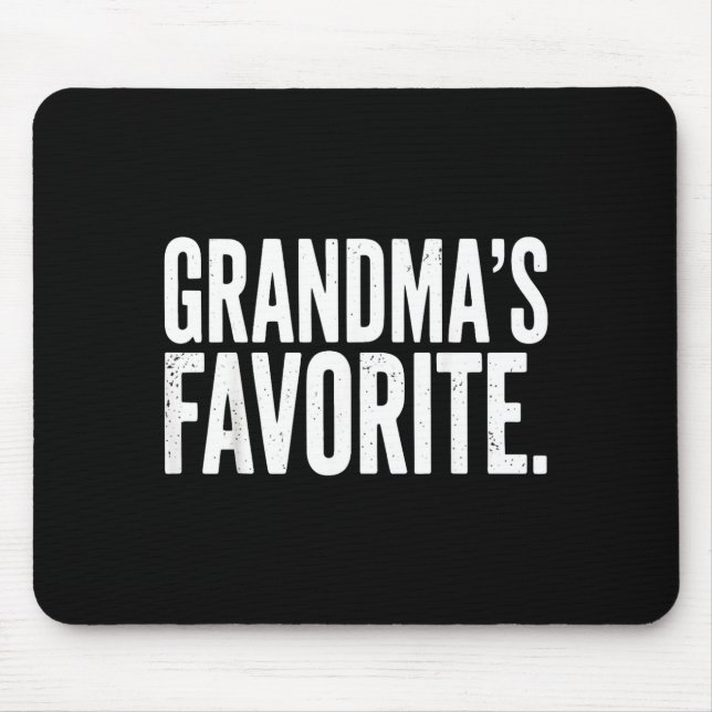 Grandma's Favorite Funny Grandparent Granhild Vint Mouse Mat (Front)