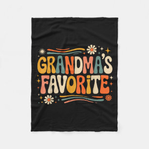 Grandmas Favorite Funny Grandparent Granhild Vinta Fleece Blanket