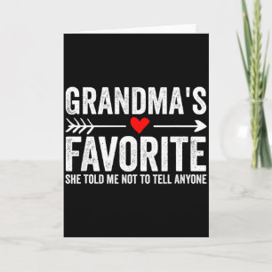 Grandmas Favorite Grandchild Card