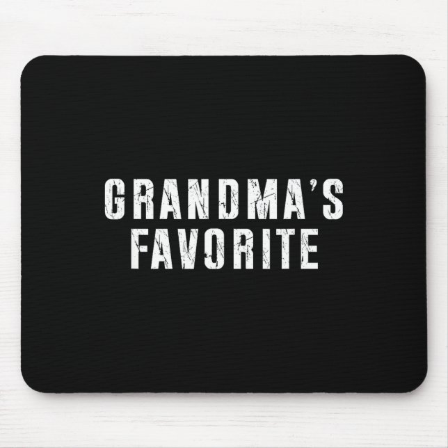 Grandma's Favorite Grandparent Granhild Funny Fami Mouse Mat (Front)