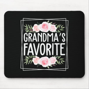Grandma's Favorite Grandparent Granhild Humor Flor Mouse Mat