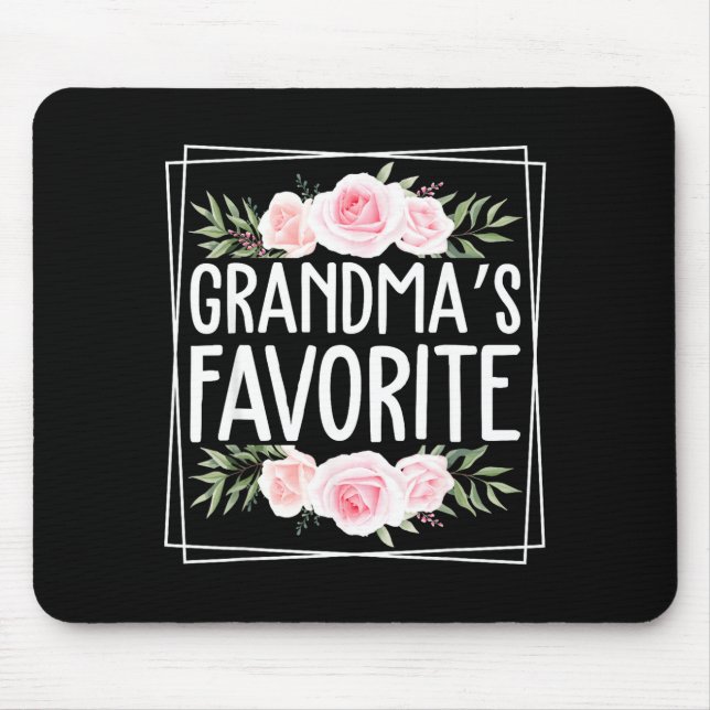 Grandma's Favorite Grandparent Granhild Humor Flor Mouse Mat (Front)