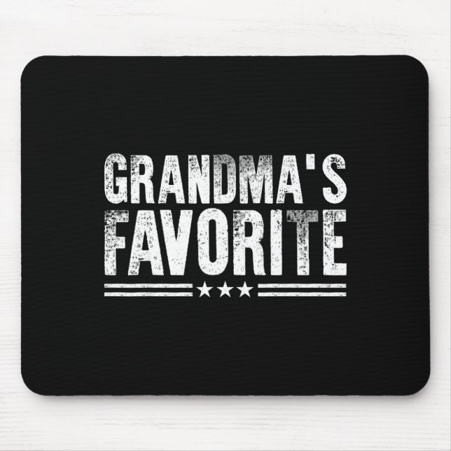 Grandmas Favorite, Grandson Or Granddaughter Famil Mouse Mat (Front)