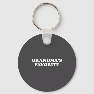 Grandmas Favorite Granhild Funny Grandson Granddau Key Ring