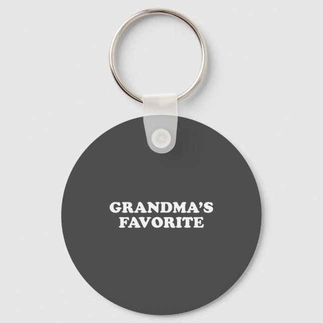 Grandmas Favorite Granhild Funny Grandson Granddau Key Ring (Front)