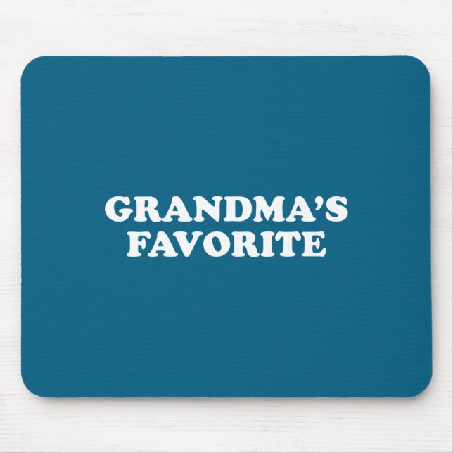 Grandmas Favorite Granhild Funny Grandson Granddau Mouse Mat (Front)