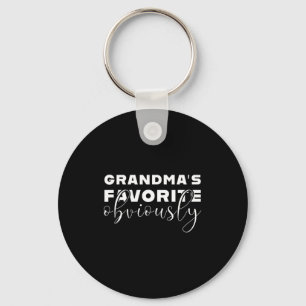 Grandma's Favorite T, Grandson Or Granddaughter  Key Ring