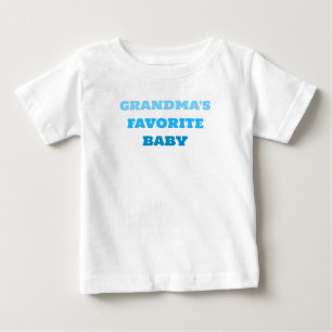 Grandma's Favourite Baby, Cute Blue Baby T-shirt