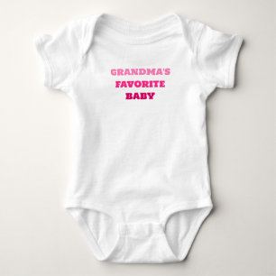 Grandma's Favourite Baby Romper, Cute Pink Bodysui Bodysuit