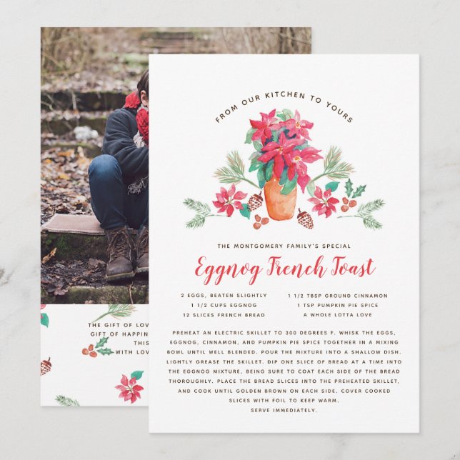 Grandma's Favourite Christmas Recipe Holiday Card (Front/Back)