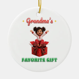 Grandma's Favourite Gift Cute Christmas Ornament