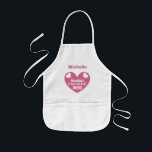 Grandma's Favourite Helper with Name PINK Heart V1 Kids Apron<br><div class="desc">Grandma's Favourite Helper with Name PINK Heart V1B This hearts design design is cute apron for your favourite helper in the kitchen! Add the little helper's name! Text is customisable so you can say... whatever!</div>