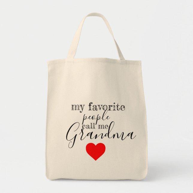Grandma's favourite Tote (personalised) Bag (Front)