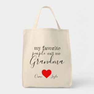 Grandma's favourite Tote (personalised with names) Bag