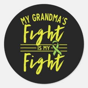 Grandma's Fight Is My Fight Kidney Disease Awarene Classic Round Sticker