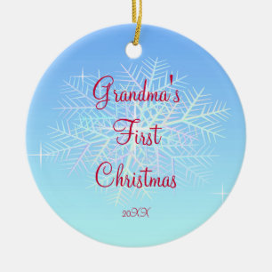 Grandma's First  Christmas Snowflake Ornament