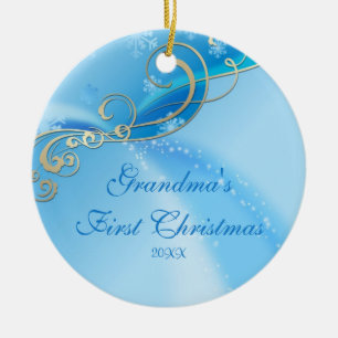 Grandma's First Christmas Snowflake Ornament