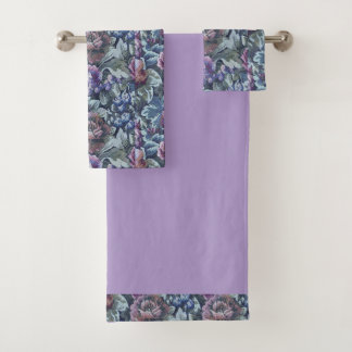 Grandma's Floral Couch Pattern Image Bath Towel Set