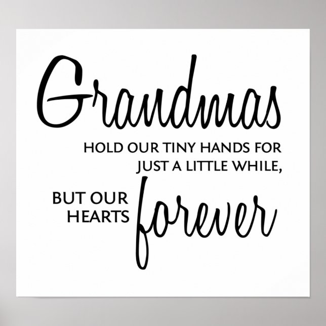 Grandmas Forever black Poster (Front)