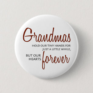 Grandmas Forever red 6 Cm Round Badge
