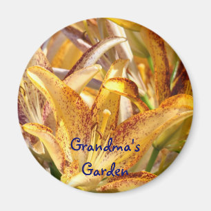 Grandma's Garden magnet Orange Lily Flower magnets