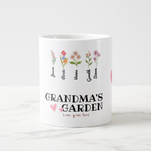 Grandma's Garden Personalised Grandmother Gifts Co Large Coffee Mug