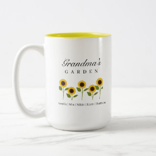 Grandmas Garden Sunflower Coffee Mug
