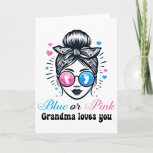 Grandma's Gender Reveal  Card