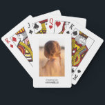 Grandma's Girl Photo Gift Customise No Filter Playing Cards<br><div class="desc">Name.  Customise with your photo and name.  Grandma's Girl.  No filter.</div>