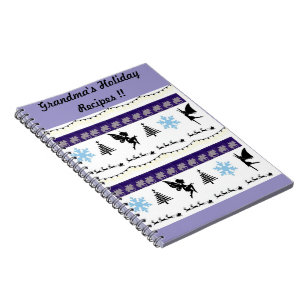 Grandma's Holiday Recipes whimsical notebook