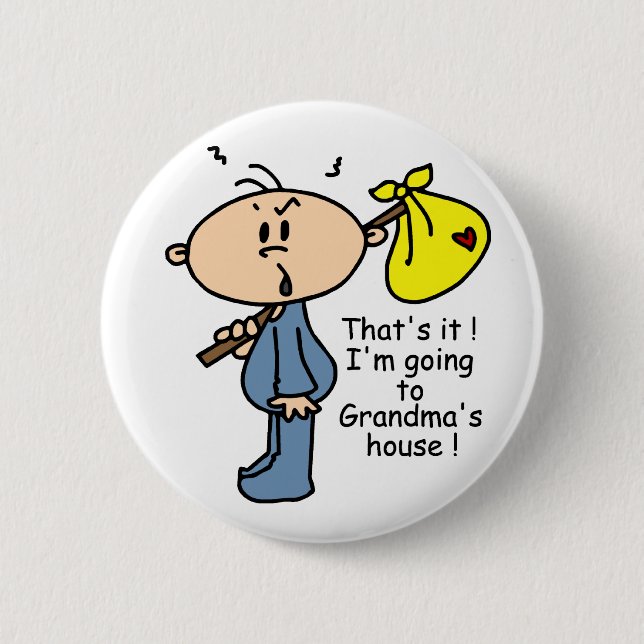 Grandma's House Baby (BLUE) 6 Cm Round Badge (Front)