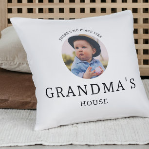 Grandma's House Keepsake Black and White Photo Cushion