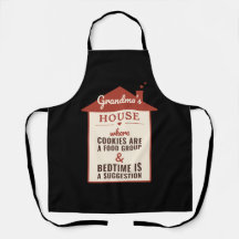 Grandma's House Rules Funny Kitchen Apron