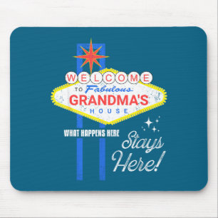 Grandmas House Shirt Vegas Funny Grandma Mouse Mat