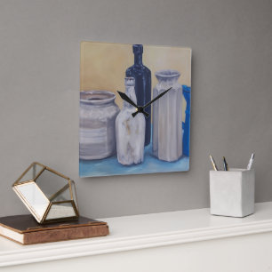 Grandma's Jars Square Wall Clock