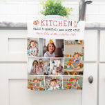 Grandma's Kitchen | 8 Photo Personalised  Tea Towel<br><div class="desc">Modern 8 photo collage tea towel. Featuring "Grandma's Kitchen Meals and Memories Are Made Here" with room for custom message, names and/or year. These are Mother’s Day gifts that are perfect for any mum. A gift that she will treasure for a lifetime! Can be customised for any moniker - mama,...</div>