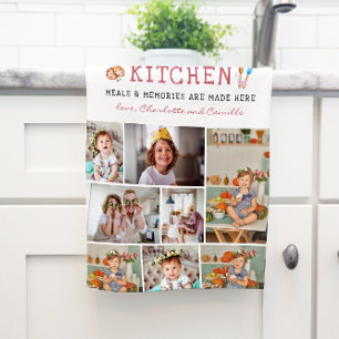 Grandma's Kitchen | 8 Photo Personalised  Tea Towel