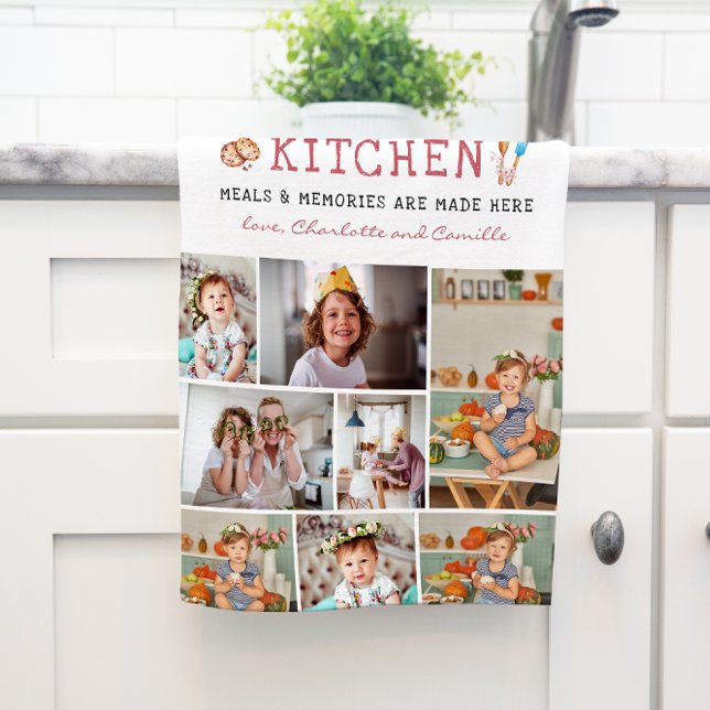 Grandma's Kitchen | 8 Photo Personalised  Tea Towel (Creator Uploaded)