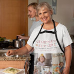Grandma's Kitchen | 8 Photo Personalized Apron<br><div class="desc">Modern 8 photo collage apron. Featuring "Grandma's Kitchen Meals and Memories Are Made Here" with room for custom message, names and/or year. These are Mother’s Day gifts that are perfect for any mom. A gift that she will treasure for a lifetime! Can be customized for any moniker - mama, grandma,...</div>