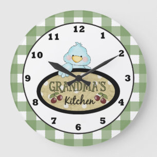 Grandma's Kitchen Bird wall clock