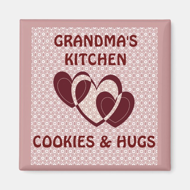 GRANDMAS KITCHEN/COOKIES AND HUGS MAGNET (Front)