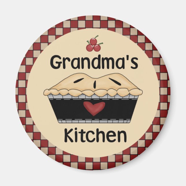 Grandma's Kitchen Fridge Magnet (Front)
