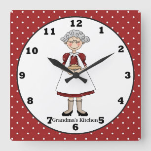Grandma's Kitchen fun wall clock