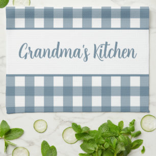 Grandma's Kitchen Gingham Plaid  Tea Towel
