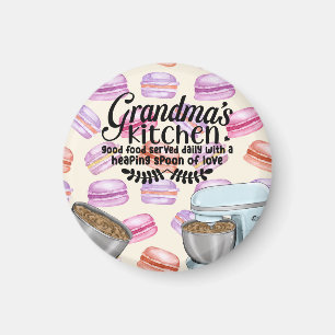 Grandma's Kitchen Good Food Served Daily with a He Magnet