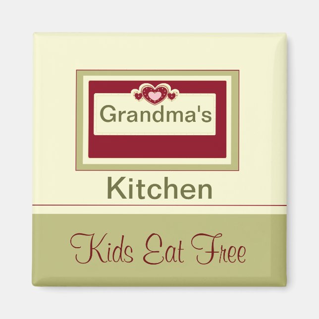 GRANDMA'S KITCHEN/KIDS EAT FREE MAGNET (Front)