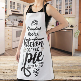 Grandma's Kitchen   Personalised Coffee Pie & Hugs Apron