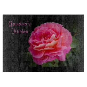 Grandma's Kitchen Personalised Glass Cutting Board