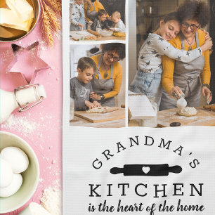 Grandma's Kitchen Photo Collage Gift Tea Towel