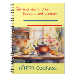 @Grandma's Kitchen Recipes Spiral Notebook